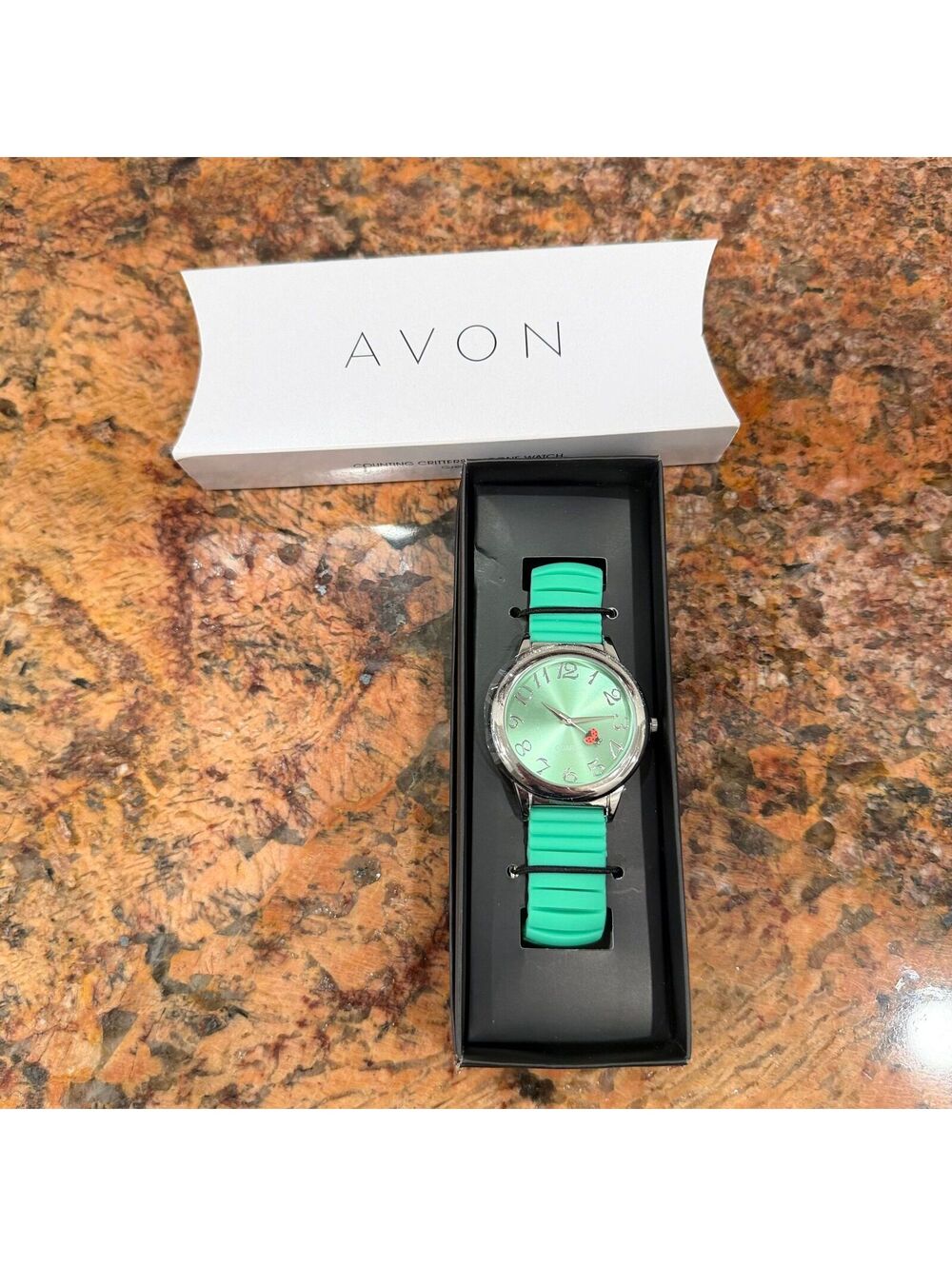 Avon Silicone Green with Lady Bug Watch